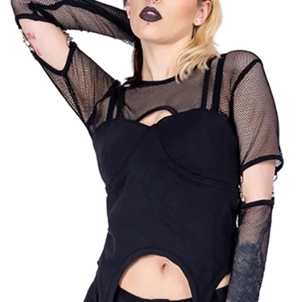HEARTLESS FISHNET LISHA TOP - Picture 1 of 4